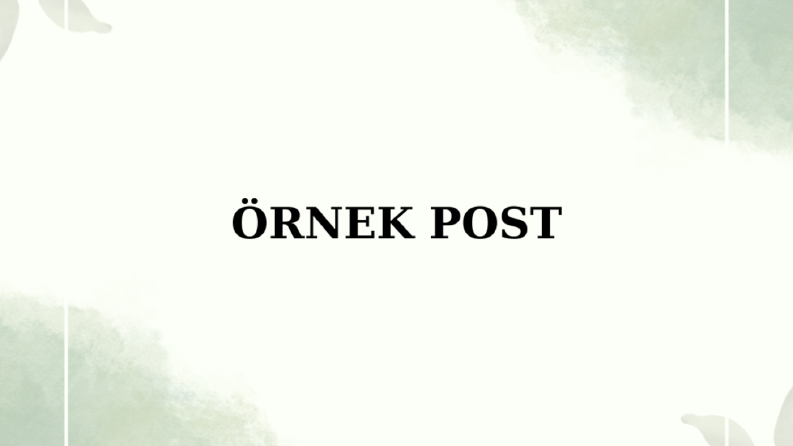 Sade post tasarımı
