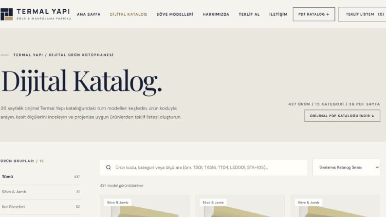Termal Yapı — 437 Ürünlü Dijital Katalog