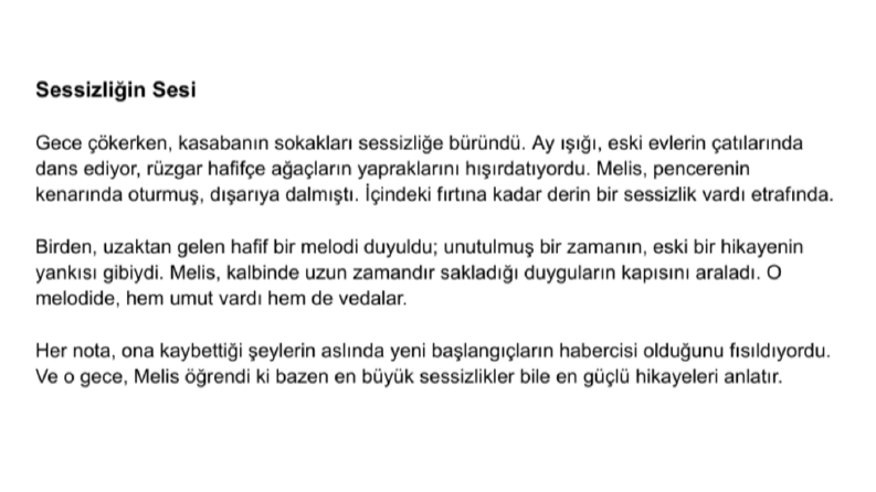 Yaratıcı Hikaye-Özgün Senaryo