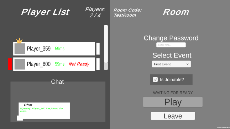 Kendi tasarladığım multiplayer lobi sistemim