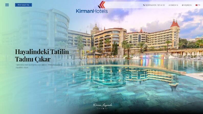 Kirman Hotel Web Sitesi Tasarımı