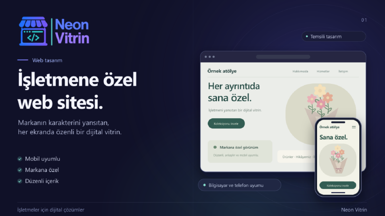 İşletme web sitesi konsepti