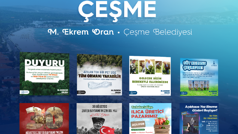 Çeşme Belediyesi - Sosyal Medya Post Tasarımları