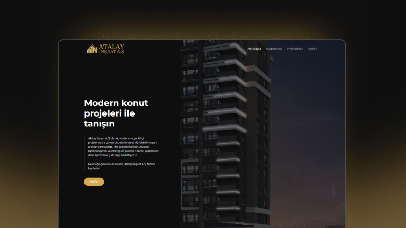 Atalay İnşaat A.Ş. – Modern Kurumsal Web Sitesi