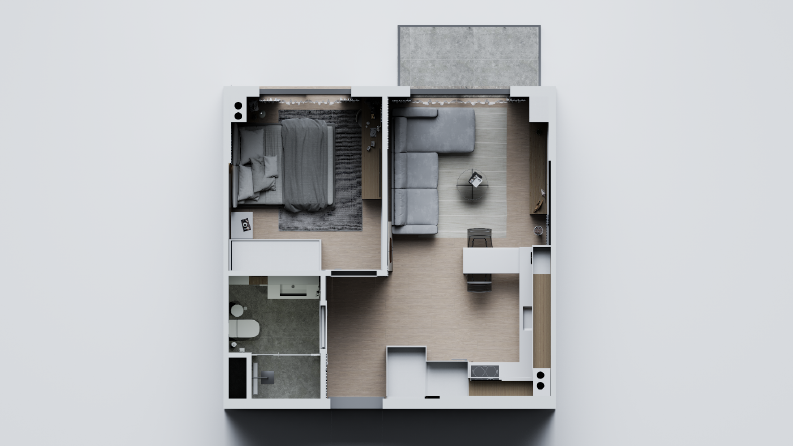 3D Plan Render - Plan Boyama