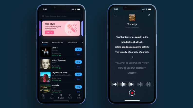 Sing App UI/UX , Smule App