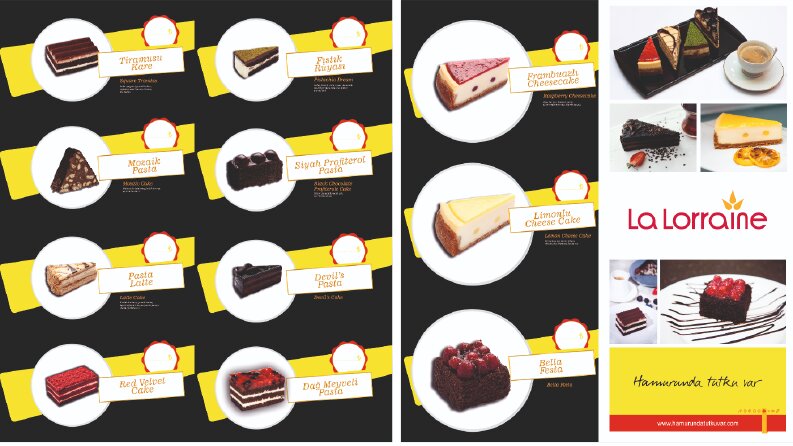 La Lorraine Menü-Katalog Tasarımı