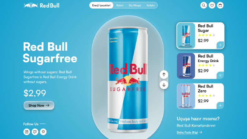 Redbull Website Tasarımı