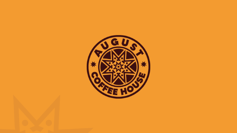 August Coffee House logo tasarım çalışması