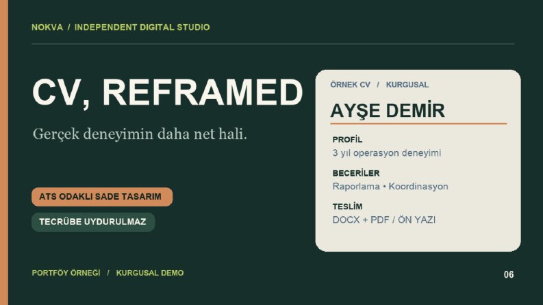 ATS CV ve Ön Yazı | Gerçek Bilgilerle DEMO