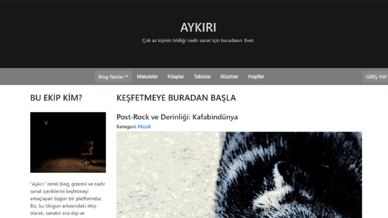 Demo Müzik Grubu Blog Sitesi – React ile Front-end Tasarımı