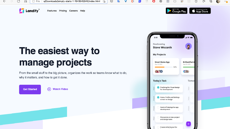 Landify - Landing Page Tasarımı