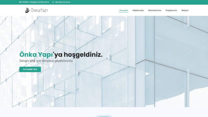 Önka Yapı - Web Sitesi Çalışması