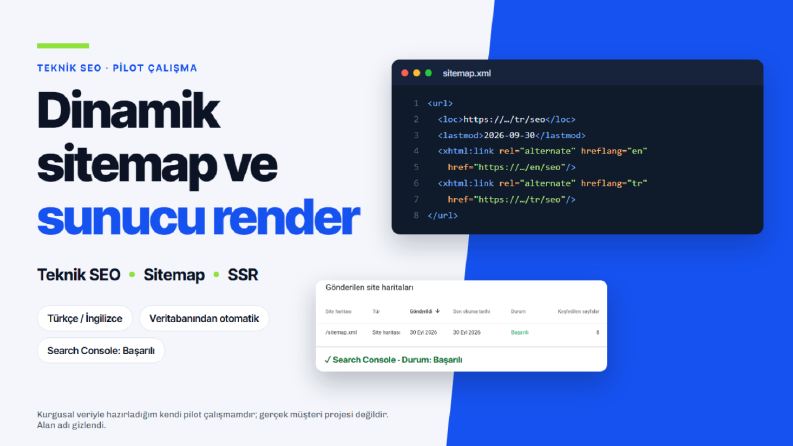 Teknik SEO — Dinamik Sitemap ve Sunucu Render