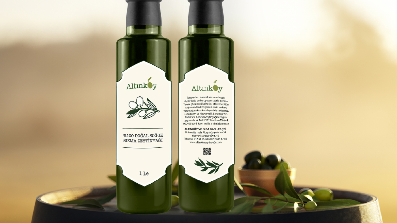 zeytinyağı ambalaj tasarım etiketi