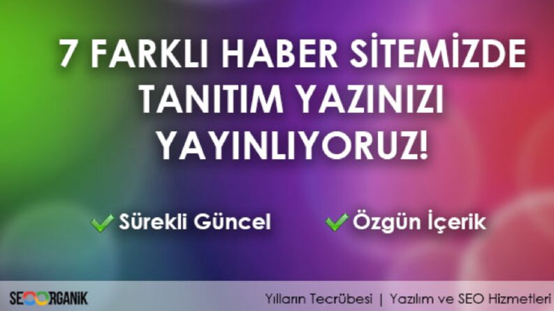 7 farklı haber sitemizde tanıtım