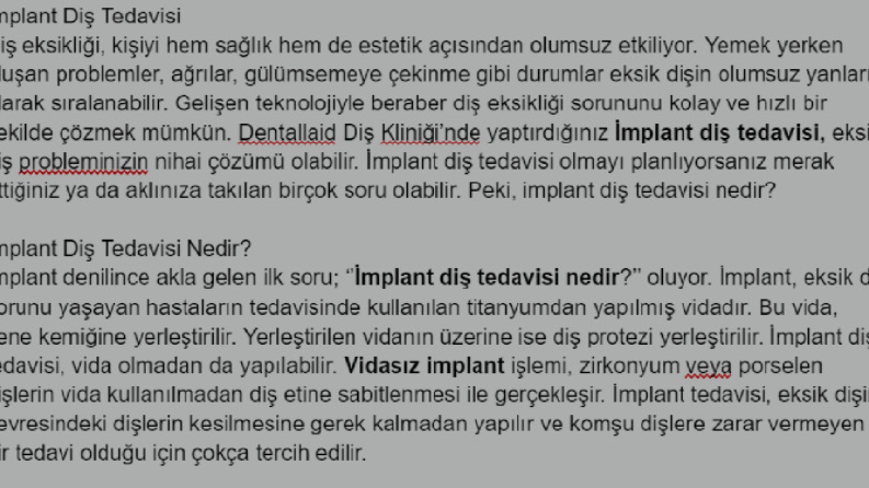 SEO uyumlu web sitesi içeriği