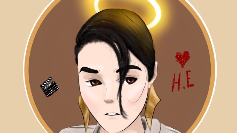 Hande Erçel dijital anime çizim