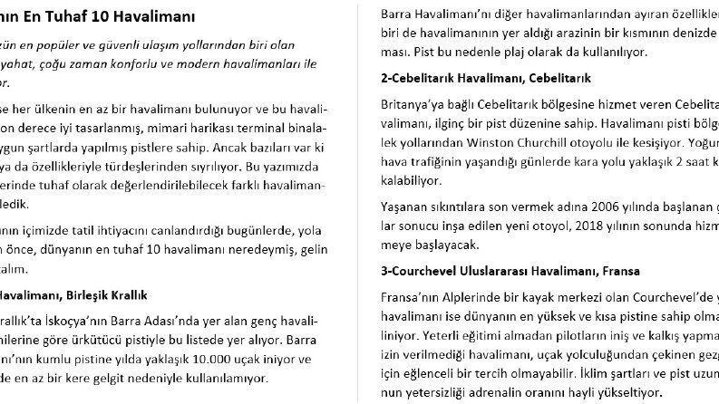 Çalışmalar