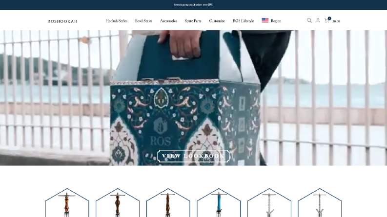 Roshookah - Shopify altyapılı website projesi