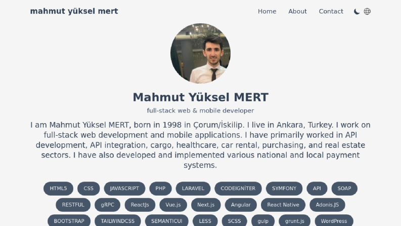 Kişisel Web Sayfası