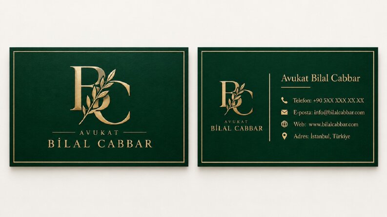 Avukat Kartvizit Tasarımı | Monogramlı Kurumsal Kimlik
