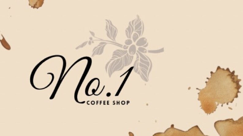 No.1 coffee shop logo tasarım