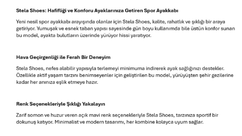 Ayakkabı Tanıtımı