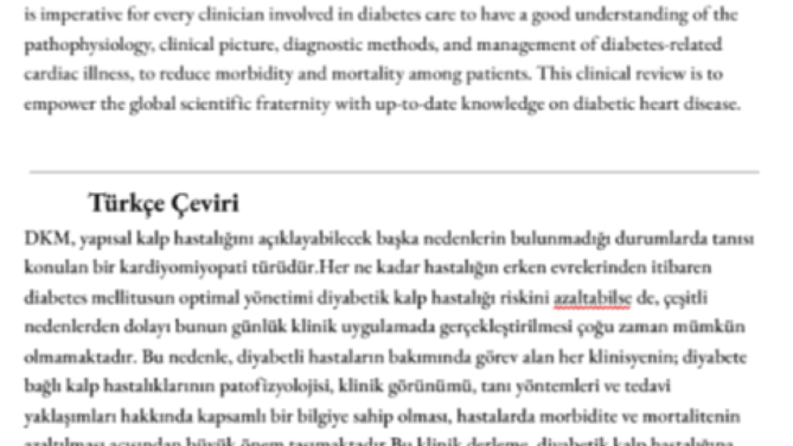 Medikal İngilizce ↔ Türkçe Çeviri