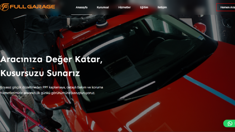 Full Garage web tasarımı