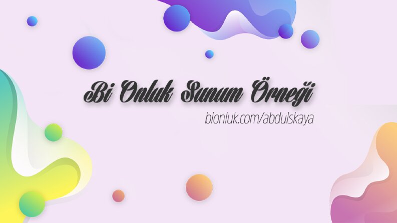 Sunum Örneği