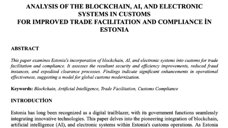 ANALYSIS OF THE BLOCKHAIN ELECTRONICS SYSTEMS