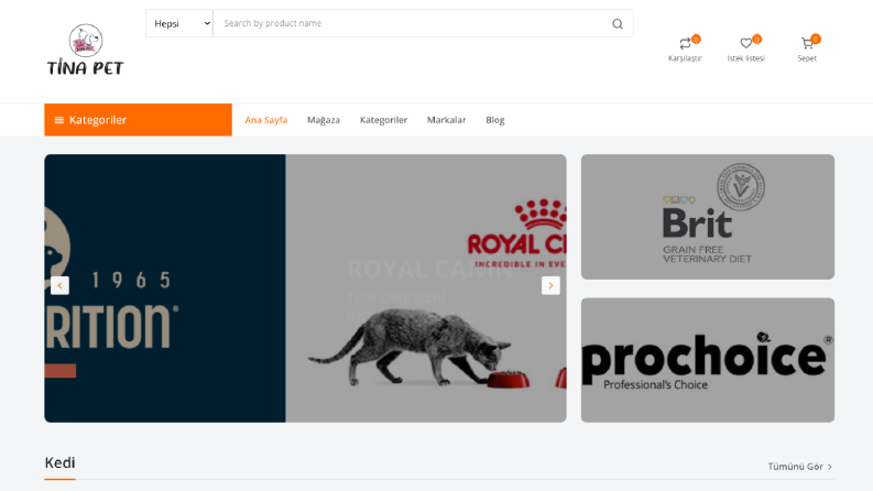 tinapetshop.com - E-Ticaret Sitesi