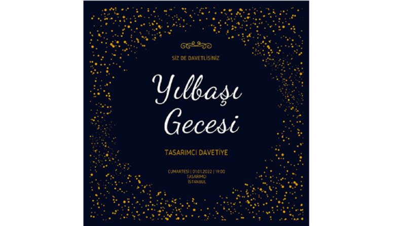 Özel geceleriniz için davetiye