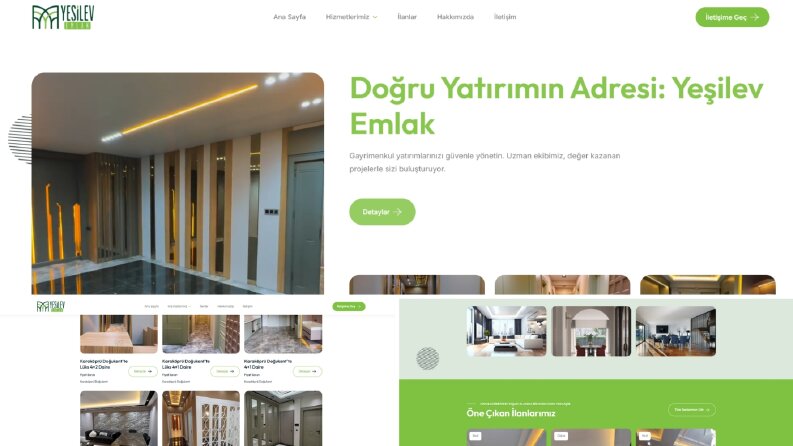 Yeşilev Emlak- Emlak Ofisi Web Sitesi (İnstagram Senkronize)