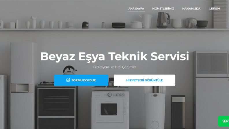 Beyaz Eşya Servisi Tasarım