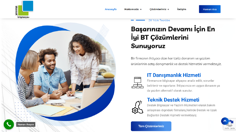 Destek Computer - Kurumsal Web Sitesi Tasarımı ve Geliştirme