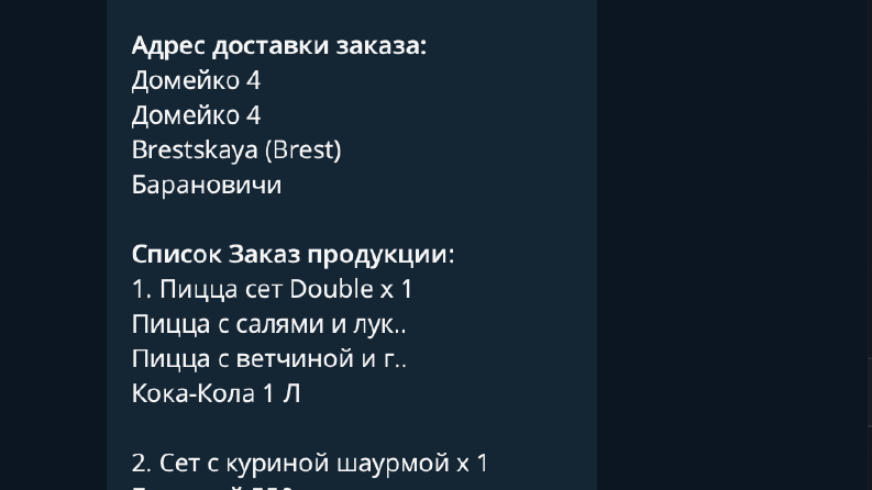 Telegram ile Sipariş Bildirim Botu