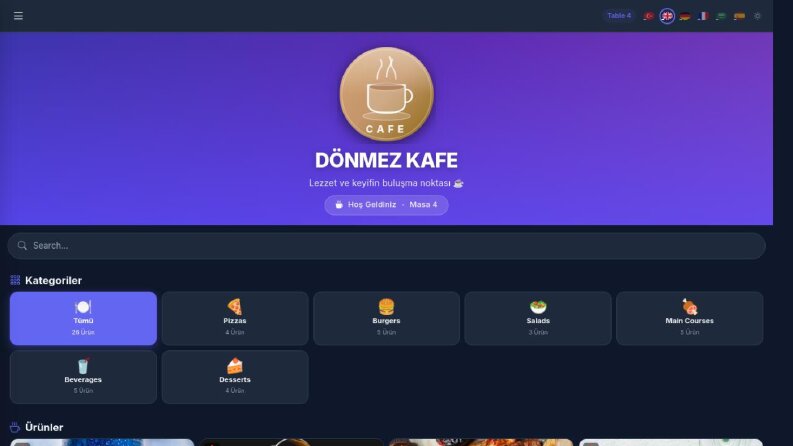 CAFELERE ÖZEL QR MENÜ YAZILIMI GELİŞMİŞ HESAPLAMA SİSTEM