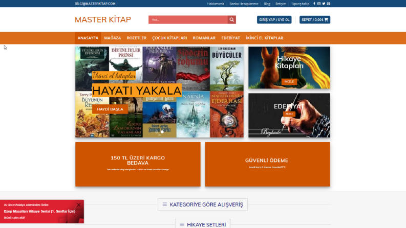 E-Ticaret Projesi masterkitap.com