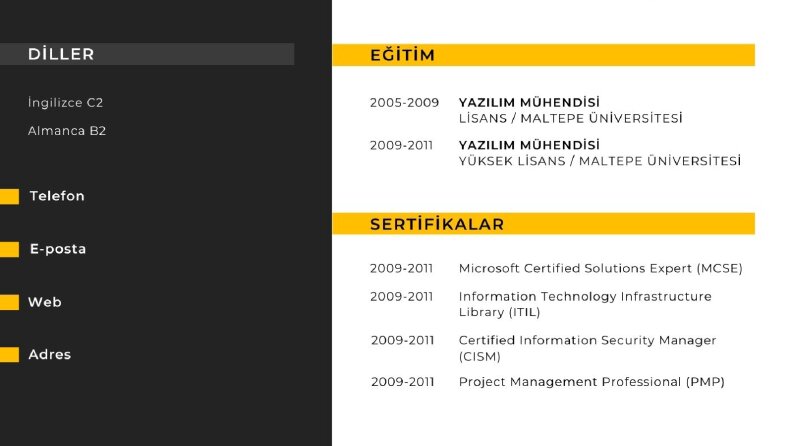 cv yazarım