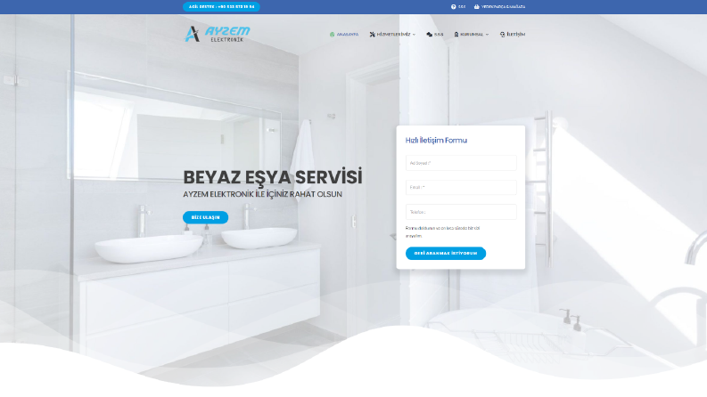 Ayzem Elektronik Web Sitesi