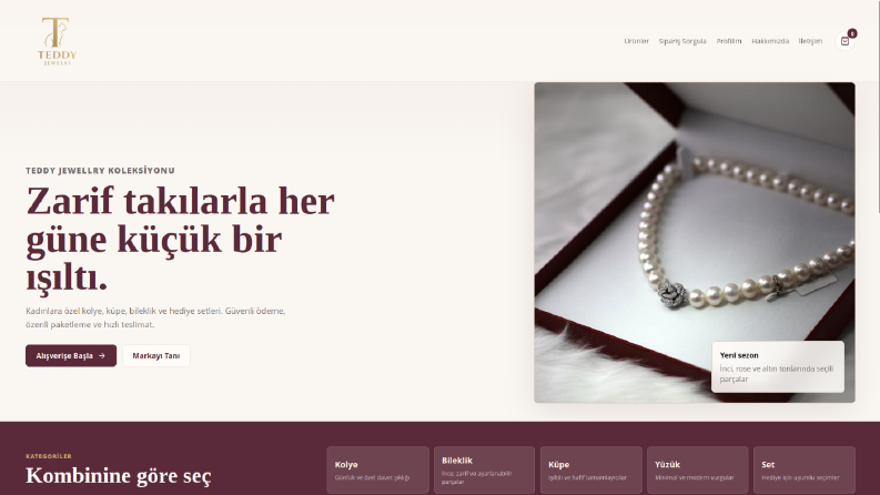 Gelişmiş E-Ticaret Web Sitesi ve Ürün Yönetim Sistemi