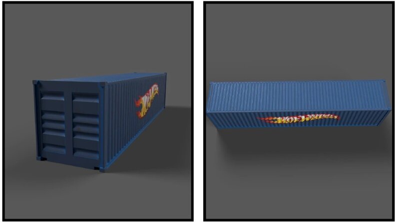 Hot Wheels-themed Shipping Container