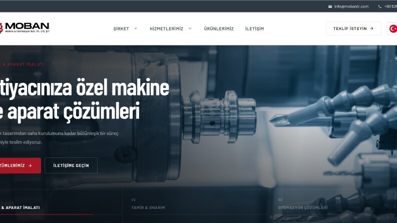 Moban Makine - Kurumsal Website