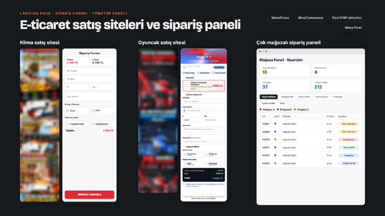Satış Odaklı E-Ticaret Sitesi ve Sipariş Paneli