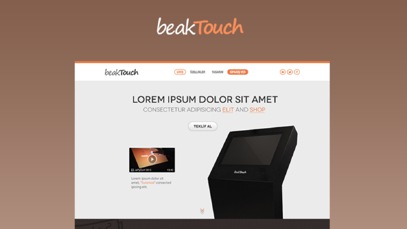 Kiosk Projesine ait Website Tasarımı