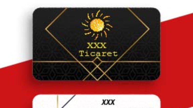 Ticaret için minimal bir kartvizit