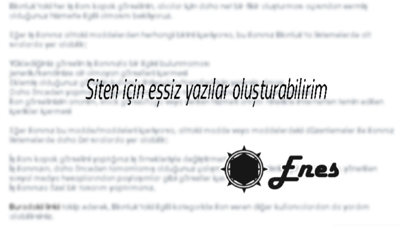 İş örneğim