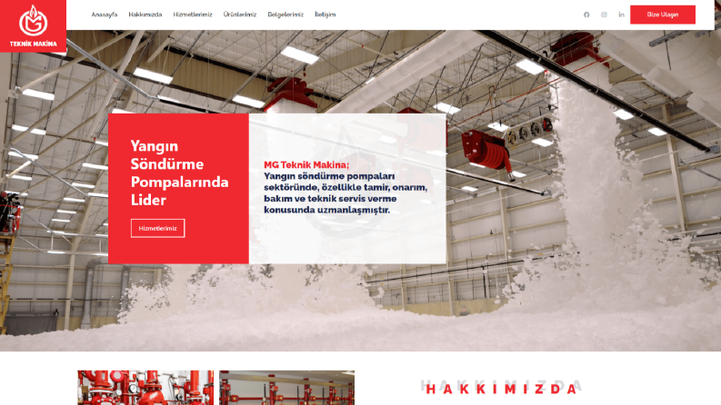 MG Teknik Makina Kurumsal Web Sitesi Çalışması